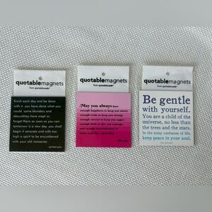 Quotable magnets Set of 3 New Unopened